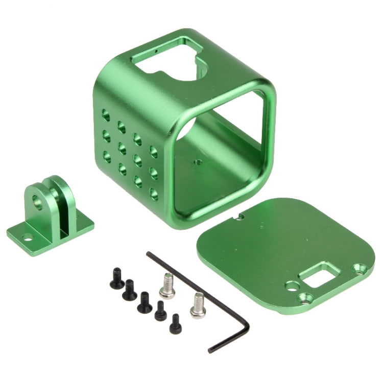 Housing Shell CNC Aluminum Alloy Protective Cage with Insurance Back Cover for GoPro HERO5 Session /HERO4 Session /HERO Session(Green) - Metal Cases by PMC Jewellery | Online Shopping South Africa | PMC Jewellery | Buy Now Pay Later Mobicred