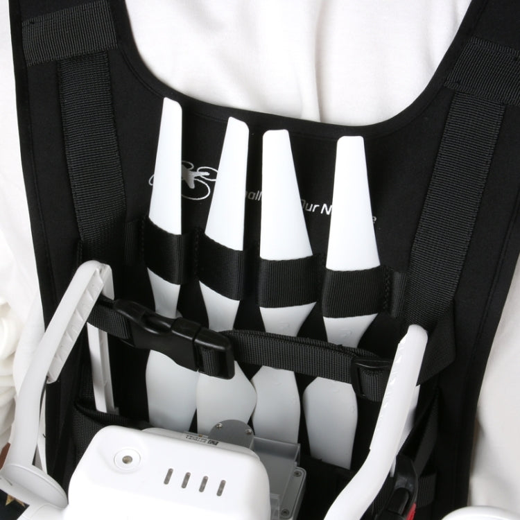 Shoulder Backpack Carry Case Multipurpose Bag Neck Strap Belt for Dji Phantom 3 / 2 / 1 / Vision+, Carry Available for Quadcopter, Remote Controller, Battery, Propellers(Black) -  by PMC TechLife | Online Shopping South Africa | PMC TechLife | Buy Now Pay Later Mobicred