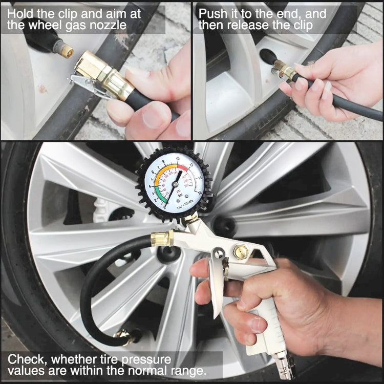 Car Inflator and Gauge Kit, Pressure Range: 0-220PSI - Tire Pressure Gauges by PMC TechLife | Online Shopping South Africa | PMC TechLife | Buy Now Pay Later Mobicred