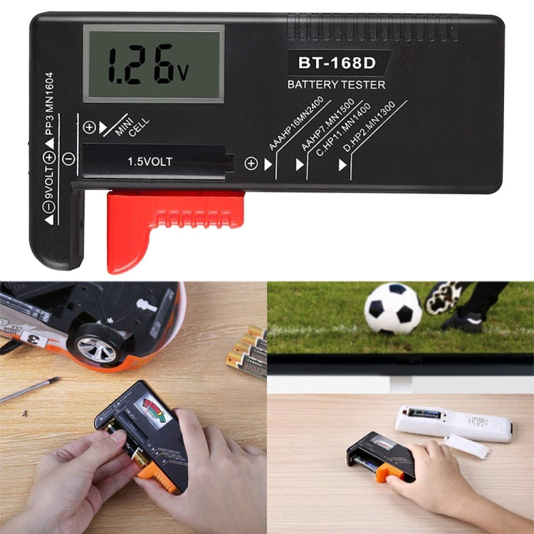 BT-168D Digital LCD Display Battery Universal Tester for 1.5V AAA, AA and 9V 6F22 Batteries - Battery & Resistance Tester by PMc TechLife | Online Shopping South Africa | PMc TechLife | Buy Now Pay Later Mobicred