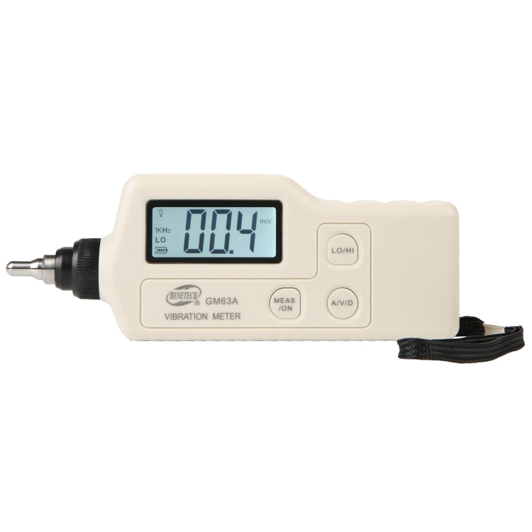 BENETECH GM63A Vibration Meter Digital Tester Vibrometer Analyzer Acceleration Velocity(White) - Other Tester Tool by BENETECH | Online Shopping South Africa | PMC Jewellery | Buy Now Pay Later Mobicred