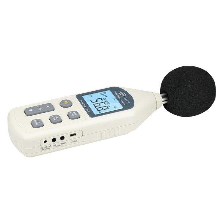 Digital Sound Level Meter with USB Port(Range: 30dB~130dB)(Beige) - Light & Sound Meter by PMC TechLife | Online Shopping South Africa | PMC TechLife | Buy Now Pay Later Mobicred