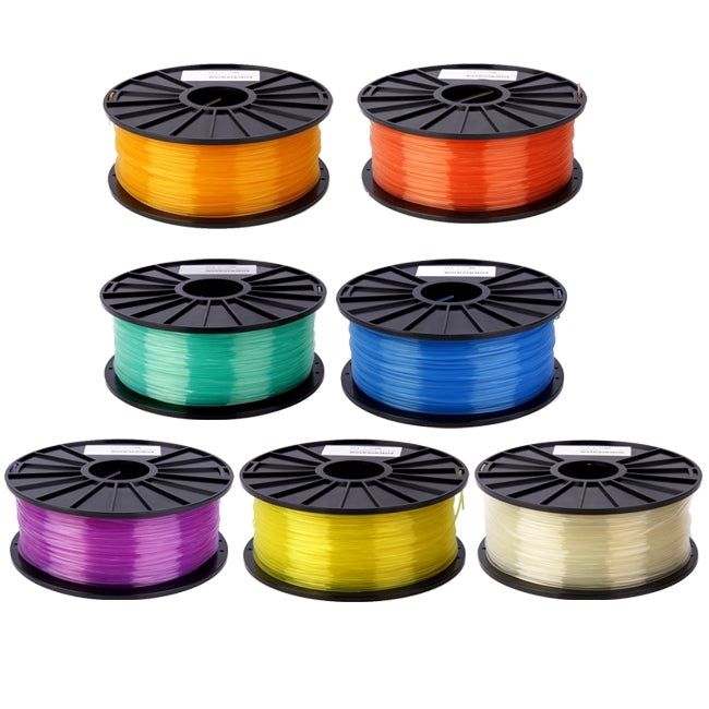 PLA 3.0 mm Transparent 3D Printer Filaments, about 115m(Orange) - free shipping - PMC Jewellery - Order now!