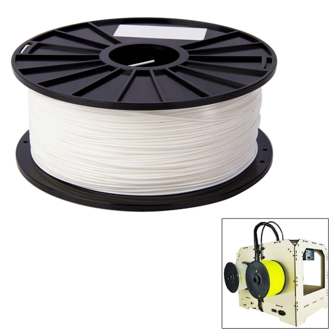 PLA 3.0 mm Color Series 3D Printer Filaments, about 115m(White) - Consumables by PMC TechLife | Online Shopping South Africa | PMC TechLife | Buy Now Pay Later Mobicred