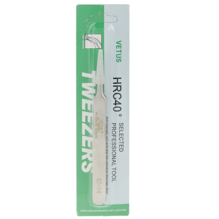 VETUS ST-14 Stainless Steel Tweezers - Tweezers by VETUS | Online Shopping South Africa | PMC Jewellery | Buy Now Pay Later Mobicred