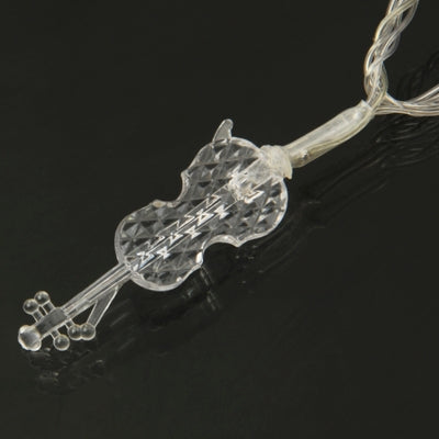 7m Violin Pendants Decoration String Lights, 30-LED Multi-Colored Light   (AC 12-240V / EU Plug)(White) - Holiday Lights by PMC TechLife | Online Shopping South Africa | PMC TechLife | Buy Now Pay Later Mobicred