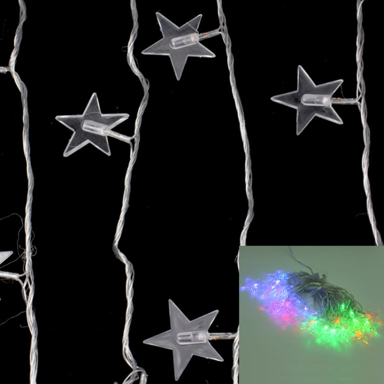 7m Pentastar Pendants Decoration String Lights, 30-LED Multi-Colored Light  (AC 12-240V / EU Plug)(Transparent) - Holiday Lights by PMC TechLife | Online Shopping South Africa | PMC TechLife | Buy Now Pay Later Mobicred