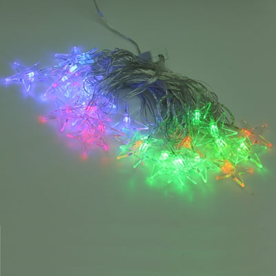 7m Pentastar Pendants Decoration String Lights, 30-LED Multi-Colored Light  (AC 12-240V / EU Plug)(Transparent) - Holiday Lights by PMC TechLife | Online Shopping South Africa | PMC TechLife | Buy Now Pay Later Mobicred