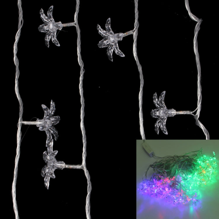 7m Flower Pendants Pendants Decoration String Lights, 30-LED Multi-Colored Light  (AC 12-240V / EU Plug)(Transparent) - Holiday Lights by PMC TechLife | Online Shopping South Africa | PMC TechLife | Buy Now Pay Later Mobicred