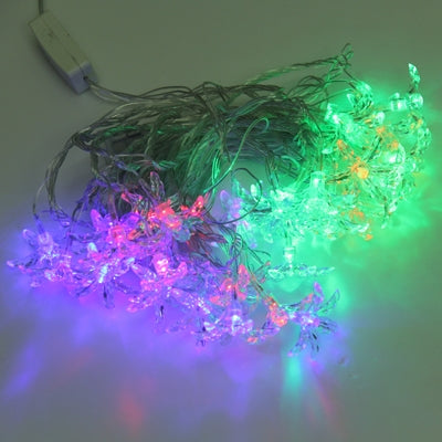 7m Flower Pendants Pendants Decoration String Lights, 30-LED Multi-Colored Light  (AC 12-240V / EU Plug)(Transparent) - Holiday Lights by PMC TechLife | Online Shopping South Africa | PMC TechLife | Buy Now Pay Later Mobicred