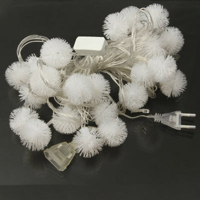 7m Snowball Pendants Pendants Decoration String Lights, 30-LED Multi-Colored Light  (AC 12-240V / EU Plug)(White) - Holiday Lights by PMC TechLife | Online Shopping South Africa | PMC TechLife | Buy Now Pay Later Mobicred