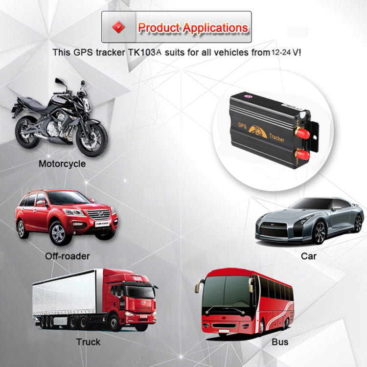 TK103A GPS / SMS / GPRS Tracker Vehicle Tracking System, Support Dual SIM Card, Specifically Designed for Car, Taxi, Truck - Car Tracker by PMC TechLife | Online Shopping South Africa | PMC TechLife | Buy Now Pay Later Mobicred