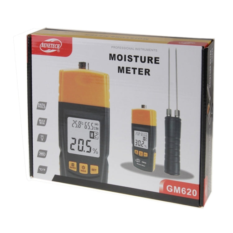 BENETECH GM620 1.8 inch LCD Screen Digital Wood Moisture Meter - PH & Moisture Meter by BENETECH | Online Shopping South Africa | PMC Jewellery | Buy Now Pay Later Mobicred