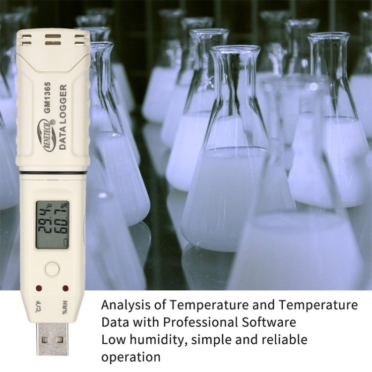 BENETECH GM1365 Digital Humidity & Temperature Data Logger - Thermostat & Thermometer by BENETECH | Online Shopping South Africa | PMC Jewellery | Buy Now Pay Later Mobicred