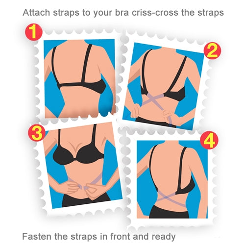 Adjustable Low Back Bra Strap Converter Backless V Conversion Solution(Khaki) - free shipping - PMC TechLife - Order now!