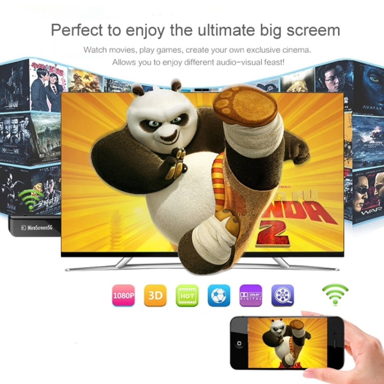 Miradisplay WiFi HDMI Display Dongle / Miracast Airplay DLNA Display Receiver Dongle(Black) - Wireless Display Dongle by PMC TechLife | Online Shopping South Africa | PMC TechLife | Buy Now Pay Later Mobicred