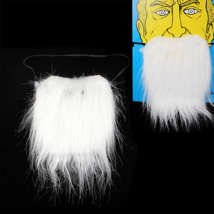 White Bushy Mustache Fake Beard with Elastic Strap(White) - Christmas Wearable Decoration by PMC TechLife | Online Shopping South Africa | PMC TechLife | Buy Now Pay Later Mobicred
