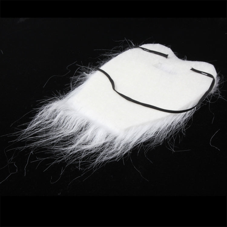 White Bushy Mustache Fake Beard with Elastic Strap(White) - Christmas Wearable Decoration by PMC Jewellery | Online Shopping South Africa | PMC Jewellery | Buy Now Pay Later Mobicred