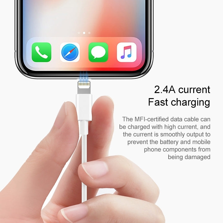 1m USB Sync Data & Charging Cable(White) - Normal Style Cable by PMC TechLife | Online Shopping South Africa | PMC TechLife