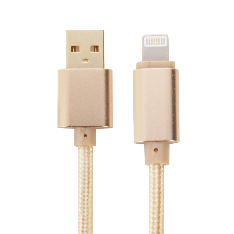 1m Woven Style Metal Head 8 Pin to USB Data Sync Charging Cable for iPhone, iPad - Normal Style Cable by PMC Jewellery | Online Shopping South Africa | PMC Jewellery | Buy Now Pay Later Mobicred