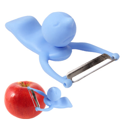 Men Shaped Fruit Vegetable Kitchen Blade Peeler with Durable ABS Handle(Blue) - Cutter & Peeler by PMC TechLife | Online Shopping South Africa | PMC TechLife | Buy Now Pay Later Mobicred