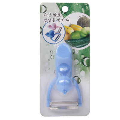 Men Shaped Fruit Vegetable Kitchen Blade Peeler with Durable ABS Handle(Blue) - Cutter & Peeler by PMC TechLife | Online Shopping South Africa | PMC TechLife | Buy Now Pay Later Mobicred