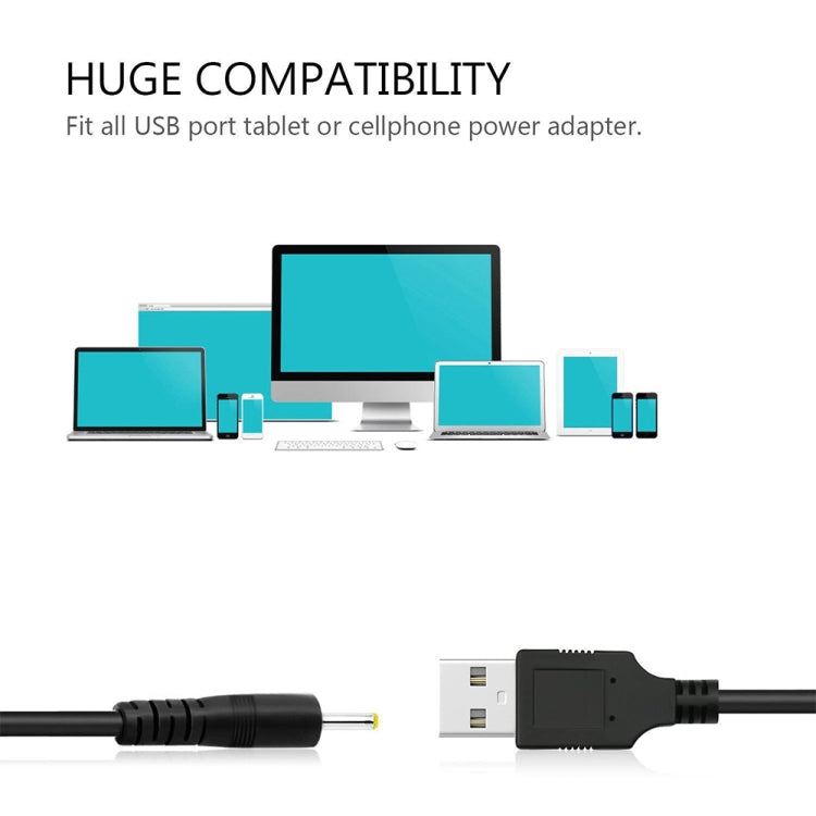 USB Male to DC 2.5 x 0.7mm Power Cable, Length: 1.2m(Black) - free shipping - PMC TechLife - Order now!