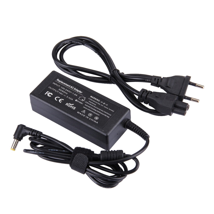 EU Plug AC Adapter 19V 3.42A 65W for Acer Notebook, Output Tips: 5.5x1.7mm(Black) - For Acer by PMC Jewellery | Online Shopping South Africa | PMC Jewellery | Buy Now Pay Later Mobicred