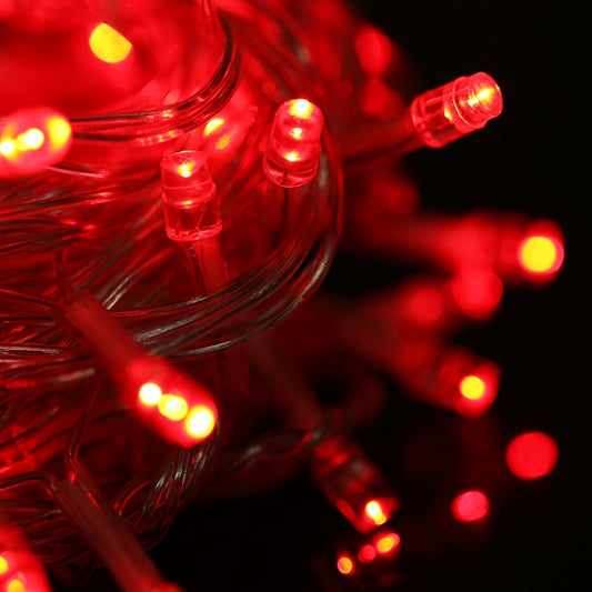 Waterproof  String Light, Length: 10m, 100 LED Light with Controller, Flashing / Fading / Chasing Effect, AC 220V, EU Plug(Red Light) - Holiday Lights by PMC Jewellery | Online Shopping South Africa | PMC Jewellery | Buy Now Pay Later Mobicred