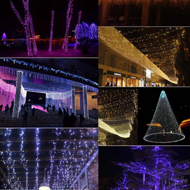Waterproof  String Light, Length: 10m, 100 LED, Flashing / Fading / Chasing Effect, with Controller, AC 220V, EU Plug(Pink Light) - Holiday Lights by PMC TechLife | Online Shopping South Africa | PMC TechLife | Buy Now Pay Later Mobicred