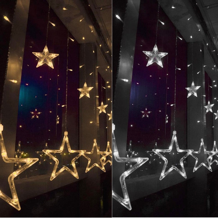 8-Mode Colorful 10 Stars Style Light Christmas Decorative Icicles Strip Light, EU Plug - Christmas Decoration Lamps by PMc TechLife | Online Shopping South Africa | PMc TechLife | Buy Now Pay Later Mobicred