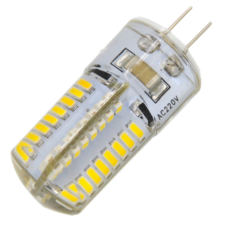 G4 4W 200LM  Silicone Corn Light Bulb, 64 LED SMD 3014, Warm White Light, AC 220V - LED Blubs & Tubes by PMc TechLife | Online Shopping South Africa | PMc TechLife | Buy Now Pay Later Mobicred