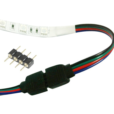 4 Pin Male Connector for RGB LED SMD Strip Light (100pcs in one packaging, the price is for 100pcs) - Connector & Plug by PMC Jewellery | Online Shopping South Africa | PMC Jewellery