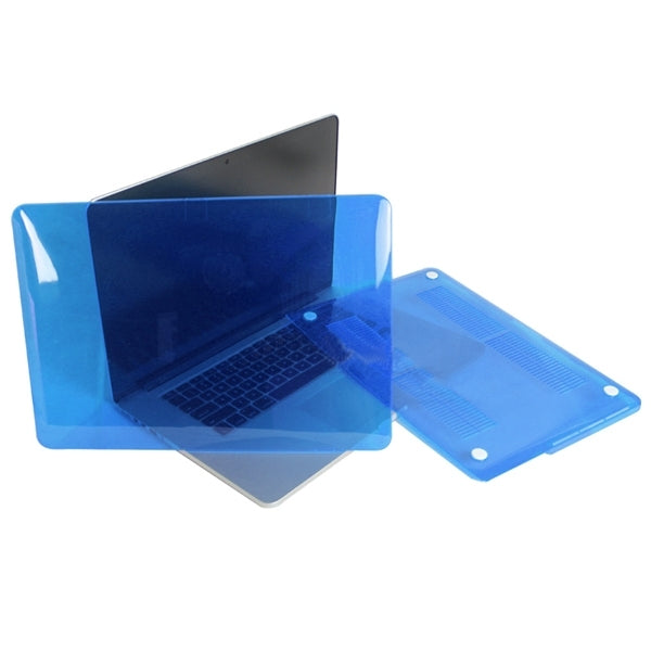 ENKAY for MacBook Pro Retina 15.4 inch (US Version) / A1398 4 in 1 Crystal Hard Shell Plastic Protective Case with Screen Protector & Keyboard Guard & Anti-dust Plugs(Dark Blue) - MacBook Pro Cases by ENKAY | Online Shopping South Africa | PMC Jewellery | Buy Now Pay Later Mobicred