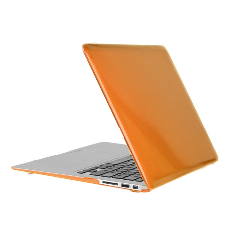 ENKAY for Macbook Air 13.3 inch (US Version) / A1369 / A1466 Hat-Prince 3 in 1 Crystal Hard Shell Plastic Protective Case with Keyboard Guard & Port Dust Plug(Orange) - MacBook Air Cases by ENKAY | Online Shopping South Africa | PMC Jewellery | Buy Now Pay Later Mobicred