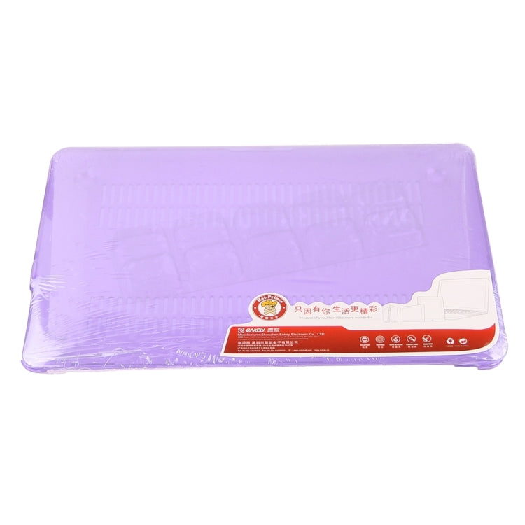 ENKAY for Macbook Air 13.3 inch (US Version) / A1369 / A1466 Hat-Prince 3 in 1 Crystal Hard Shell Plastic Protective Case with Keyboard Guard & Port Dust Plug(Purple) - MacBook Air Cases by ENKAY | Online Shopping South Africa | PMC Jewellery | Buy Now Pay Later Mobicred