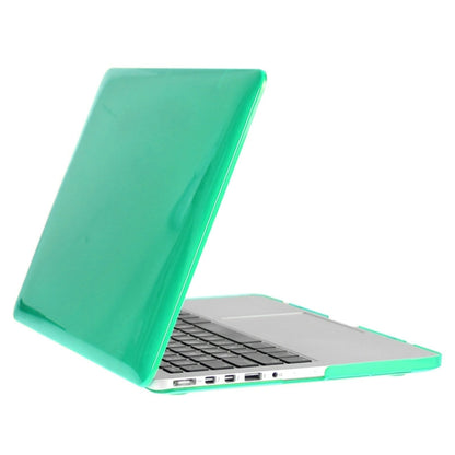 ENKAY for Macbook Pro Retina 15.4 inch (US Version) / A1398 Hat-Prince 3 in 1 Crystal Hard Shell Plastic Protective Case with Keyboard Guard & Port Dust Plug(Green) - MacBook Pro Cases by ENKAY | Online Shopping South Africa | PMC Jewellery | Buy Now Pay Later Mobicred