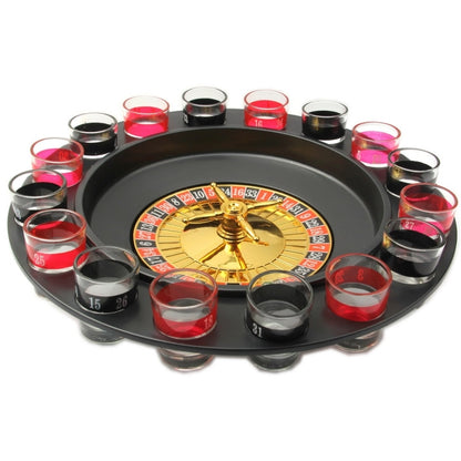 16 Shot Turntable Drinking Roulette Set - Gambling by PMC Jewellery | Online Shopping South Africa | PMC Jewellery