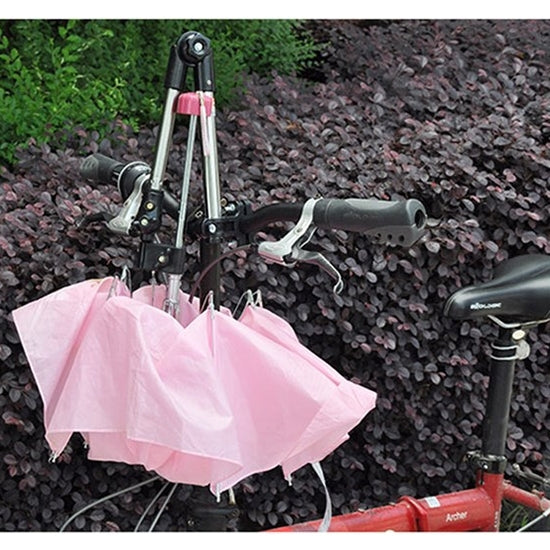 Universal Foldable Adjustable Stainless Steel Cycling Umbrella Bracket Holder Angle Adjustable Mount Stand for Bike Motorcycle(Black) - Holders by PMC TechLife | Online Shopping South Africa | PMC TechLife