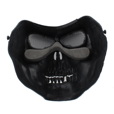 High Intensity Terrifying Evil Facepiece Skeleton Anti BB Bomb Face Mask with Elastic Bands(Black) - Halloween Masks by PMC TechLife | Online Shopping South Africa | PMC TechLife | Buy Now Pay Later Mobicred