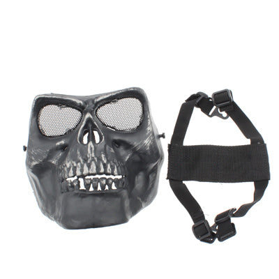 High Intensity Terrifying Evil Facepiece Skeleton Anti BB Bomb Face Mask with Elastic Bands(Black) - Halloween Masks by PMC TechLife | Online Shopping South Africa | PMC TechLife | Buy Now Pay Later Mobicred