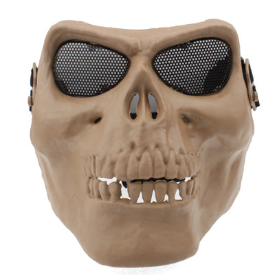High Intensity Terrifying Evil Facepiece Skeleton Anti BB Bomb Face Mask with Elastic Bands(Brown) - Halloween Masks by PMC TechLife | Online Shopping South Africa | PMC TechLife | Buy Now Pay Later Mobicred