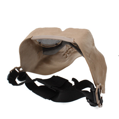 High Intensity Terrifying Evil Facepiece Skeleton Anti BB Bomb Face Mask with Elastic Bands(Brown) - Halloween Masks by PMC TechLife | Online Shopping South Africa | PMC TechLife | Buy Now Pay Later Mobicred