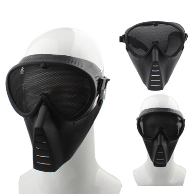 Plastic Full Face Guard Mask with Mesh Goggles for Outdoor Survival Airsoft Paintball Games(Black) - Halloween Masks by PMC Jewellery | Online Shopping South Africa | PMC Jewellery | Buy Now Pay Later Mobicred