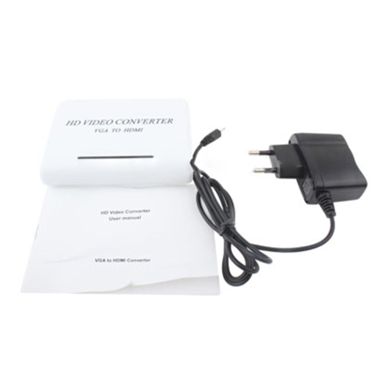 1080P Audio VGA to HDMI HD HDTV Video Converter(White) - Converter by PMC Jewellery | Online Shopping South Africa | PMC Jewellery | Buy Now Pay Later Mobicred