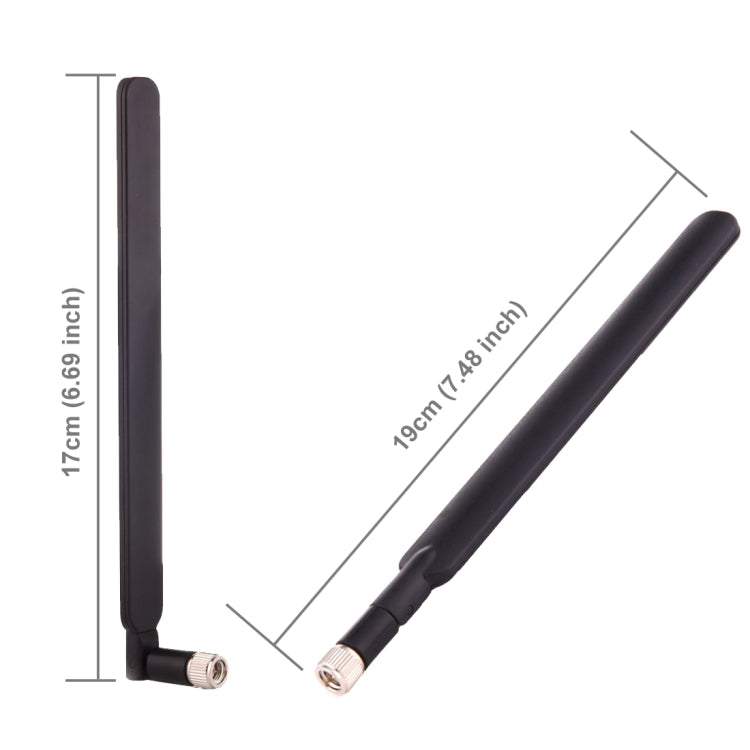 2 PCS B593 5dBi SMA Male 4G LTE Router Antenna(Black) - SMA/RP-SMA Antenna by PMC Jewellery | Online Shopping South Africa | PMC Jewellery