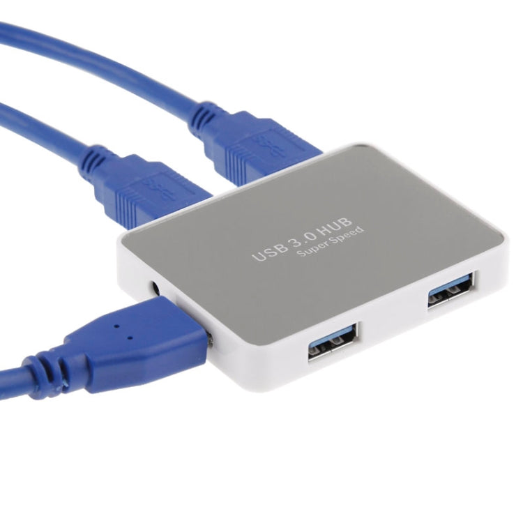 CR-H302 Mirror Surface 4 Ports USB 3.0 Super Speed 5Gbps HUB + 60cm USB 3.0 Transmission Cable(White) - free shipping - PMC TechLife - Order now!