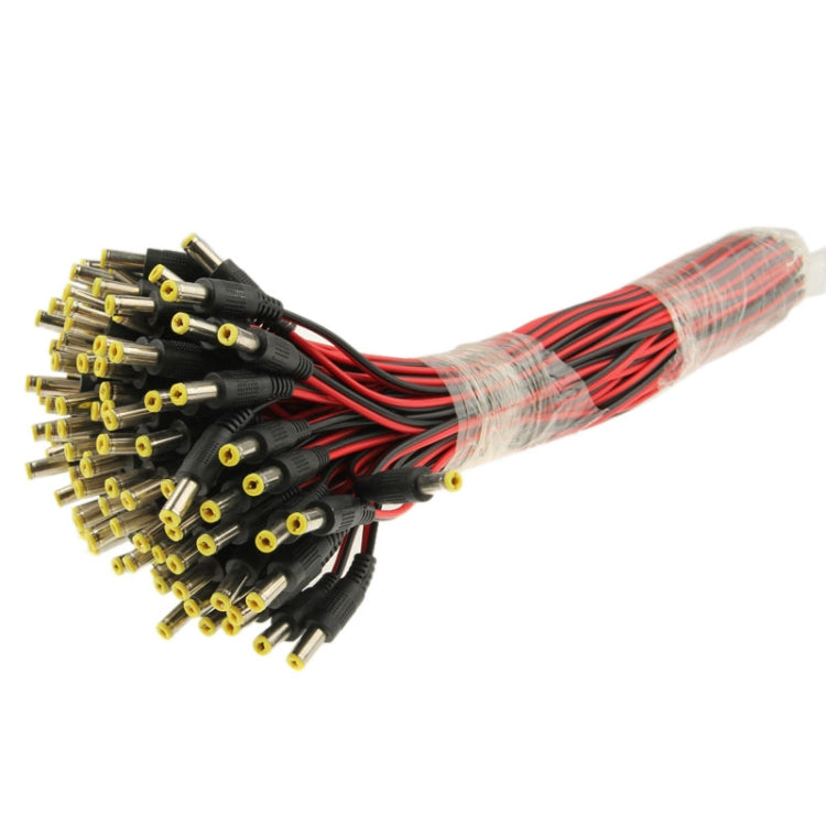 100 PCS 5.5 x 2.1mm DC Power Male Barrel Connector Adaptor for LED Light Controller, Length: 30cm - Connector & Plug by PMc TechLife | Online Shopping South Africa | PMc TechLife | Buy Now Pay Later Mobicred
