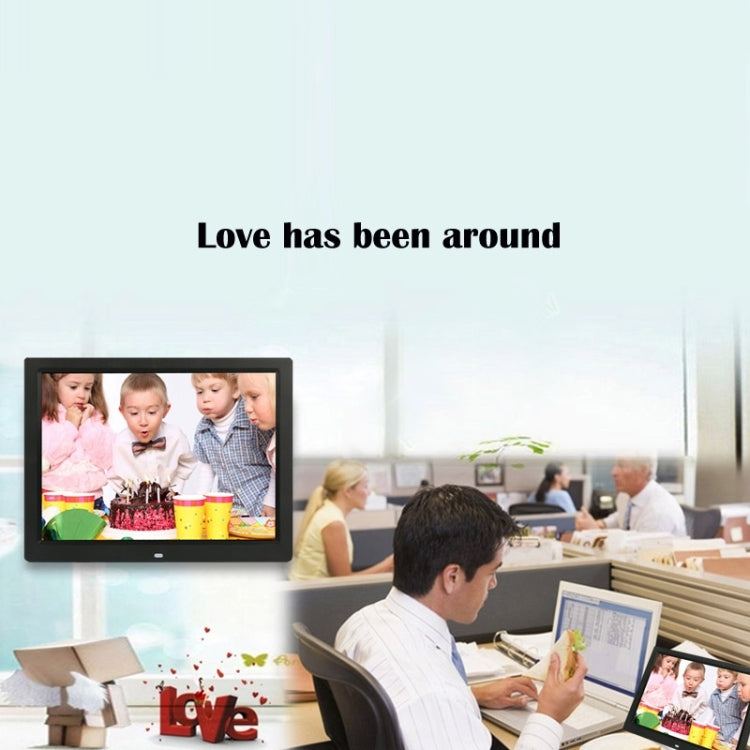 14 inch LED Display Multi-media Digital Photo Frame with Holder & Music & Movie Player, Support USB / SD / MS / MMC Card Input(Black) - 11-15 inch by PMC TechLife | Online Shopping South Africa | PMC TechLife | Buy Now Pay Later Mobicred
