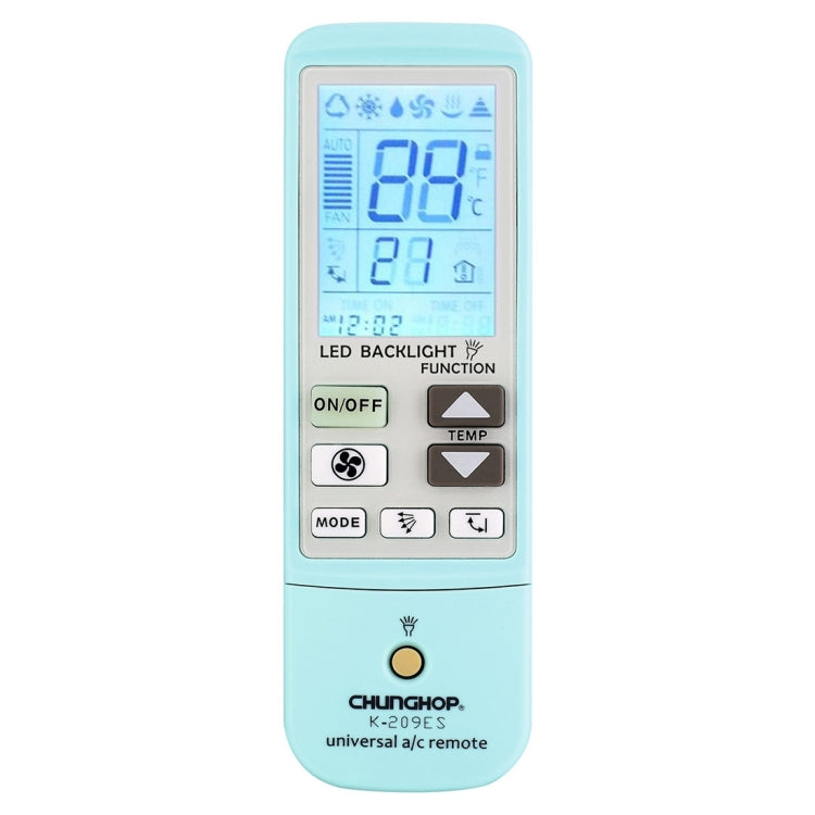 K-209ES Universal Air Conditioner Remote Control, Support Thermometer Function(Blue) - Air-Conditioner by PMC TechLife | Online Shopping South Africa | PMC TechLife | Buy Now Pay Later Mobicred